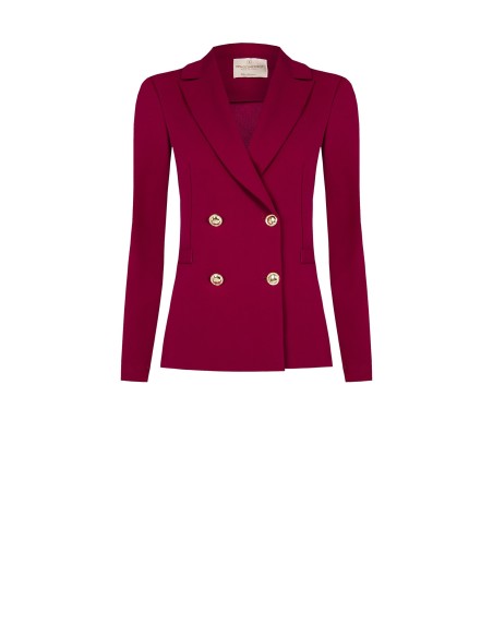 Blazer de abotoamento duplo em crepe scuba Rinascimento