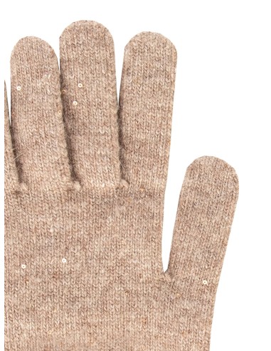 Luvas em mistura de viscose e lã com micro-paillettes Rinascimento