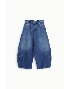 Jeans Balloon Fit de Cintura Alta com Costuras Arredondadas Please 2