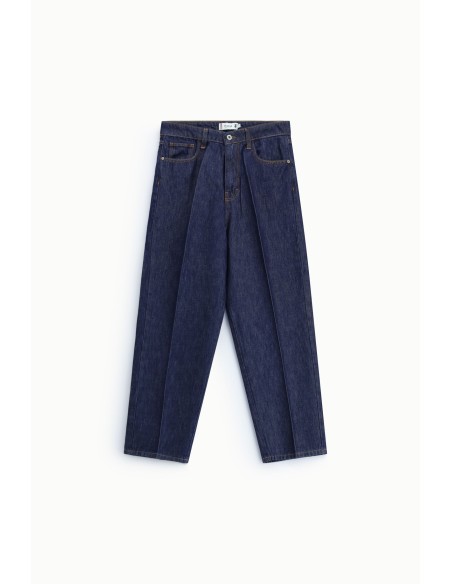Jeans Baloon Fit de cintura subida com pinças visíveis Please