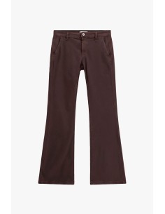 Calças de corte flare com bainha evasé e bolsos tipo chino Please 2