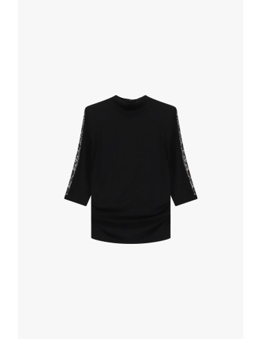 Camisola de manga comprida com detalhes em renda Please