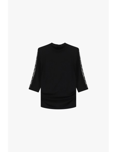 Camisola de manga comprida com detalhes em renda Please