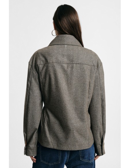 Camisa-casaco com fecho e bolsos frontais Please