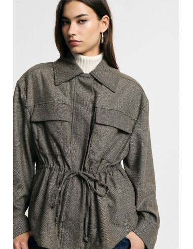 Casaco-camisa com fecho de correr e bolsos frontais Please
