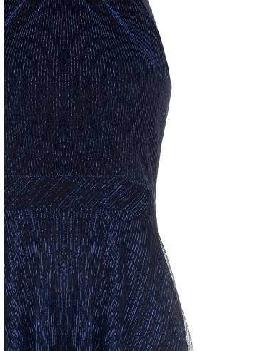 Vestido Comprido com Decote Halter e Saia Plissada Rinascimento