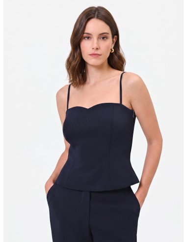 Top Studio Bustier Riscado em Crepe Rinascimento