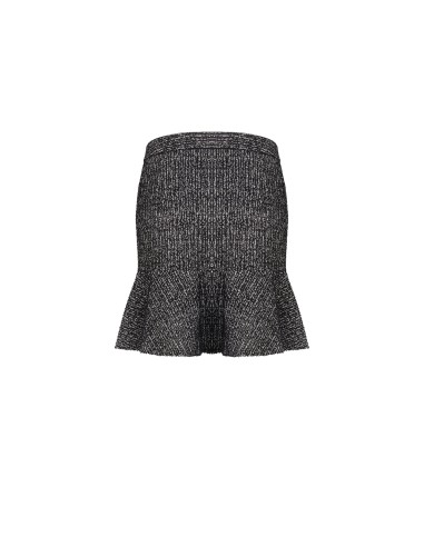 Minissaia de tweed com folho na bainha e bolsos desfiados Rinascimento