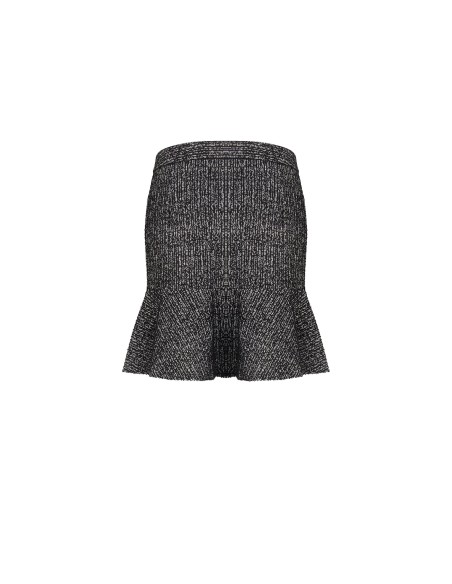 Minissaia de tweed com folho na bainha e bolsos desfiados Rinascimento