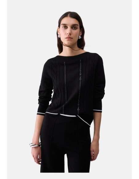 Camisola com contornos contrastantes Liu Jo