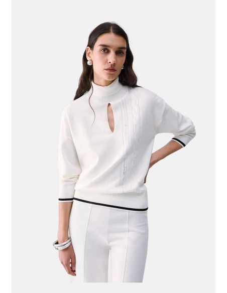 Camisola de gola alta com cut-out Liu Jo