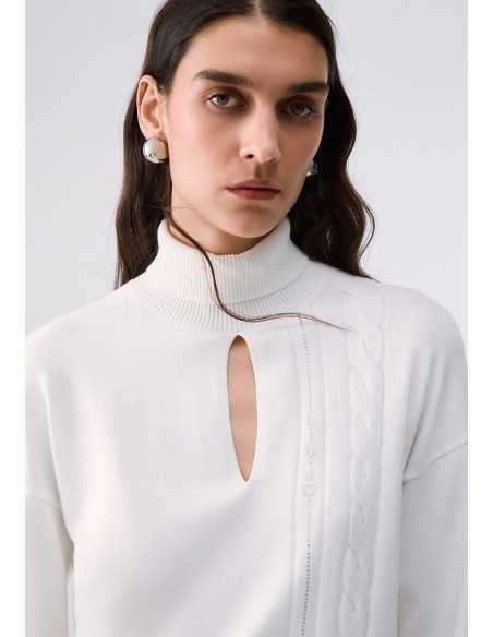 Camisola de gola alta com cut-out Liu Jo