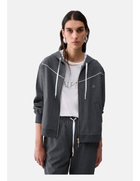 Sweatshirt com capuz em renda Liu Jo