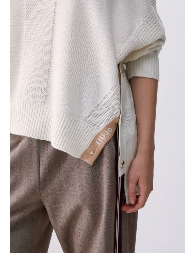 Camisola de gola alta em mistura de lã com botões Liu Jo