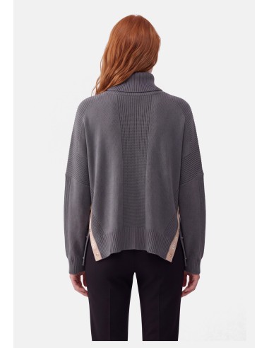 Camisola de gola alta em mistura de lã com botões Liu Jo
