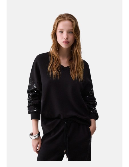 Sweatshirt com lantejoulas Liu Jo