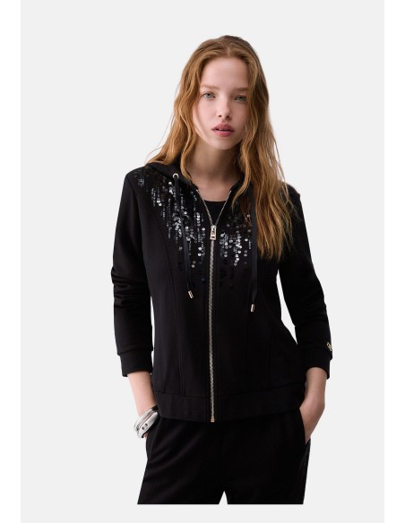 Sweatshirt com capuz e lantejoulas Liu Jo