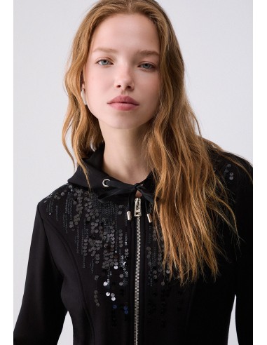 Sweatshirt Com Capuz E Lantejoulas Liu Jo