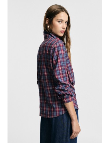 Camisa aos quadrados com nó frontal e mangas compridas Please