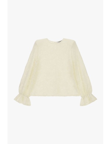 Camisola de renda com mangas balão Please