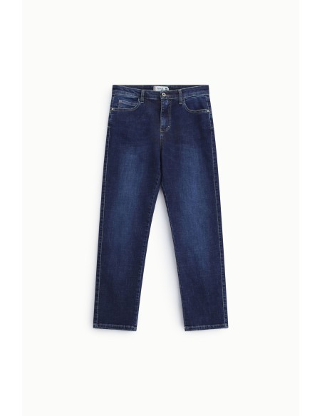 Jeans de perna direita com cinco bolsos Please