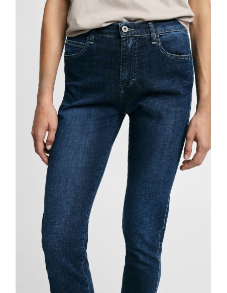 Jeans de perna direita com cinco bolsos Please