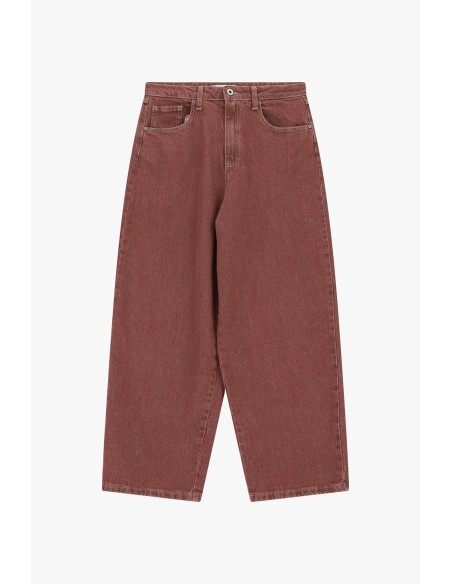 Jeans de perna larga, corte cropped, de cinco bolsos Please