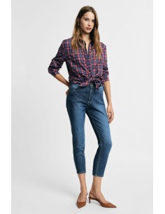 Jeans de perna direita com cinco bolsos Please