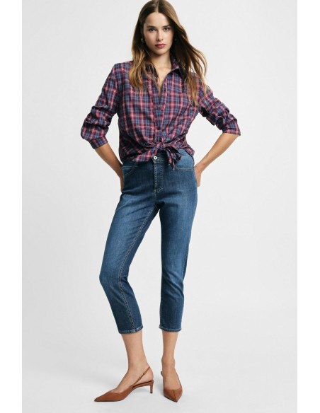 Jeans de perna direita com cinco bolsos Please