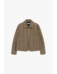 Camisa-casaco aos quadrados de corte regular com bolsos frontais Please 2