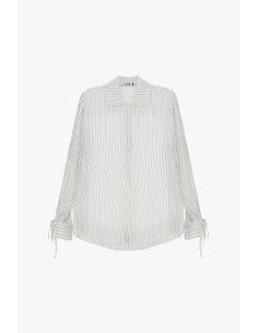 Camisa de corte regular às riscas com punhos ajustáveis Please 2