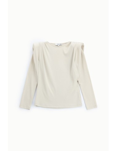 Camisola de gola redonda com ombros estruturados Please