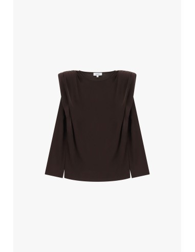 Camisola de gola redonda com ombros estruturados Please