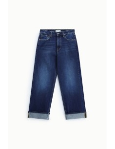 Jeans Ampi de Cintura Alta com Bainha Dobrada Please 2