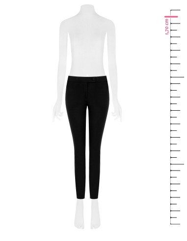 Calças skinny em crepe scuba com botão a condizer Rinascimento