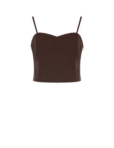 Crop Top Bustier em Tecido Técnico Rinascimento