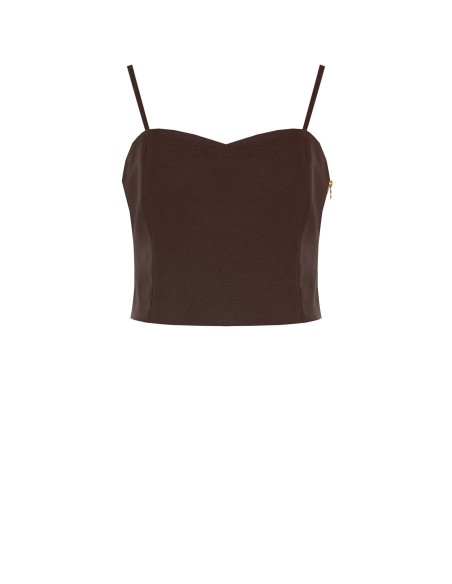 Crop Top Bustier em Tecido Técnico Rinascimento