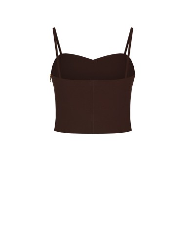 Crop Top Bustier em Tecido Técnico Rinascimento