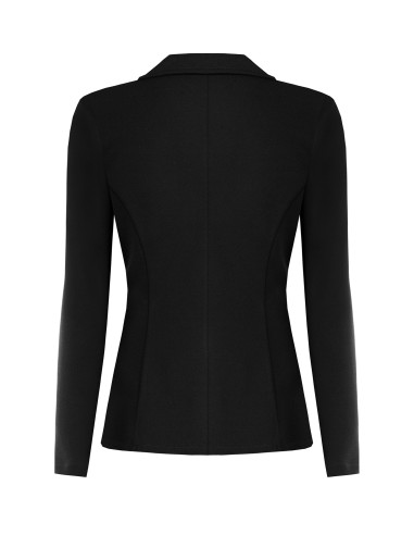 Blazer cintado em crepe scuba com botão a condizer Rinascimento