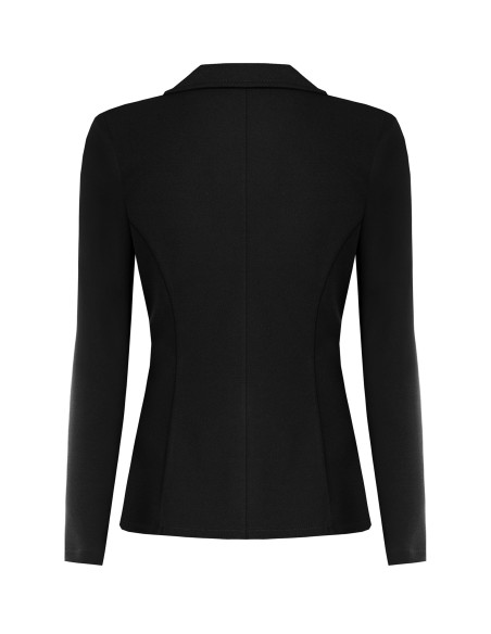 Blazer cintado em crepe scuba com botão a condizer Rinascimento