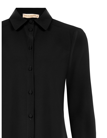 Camisa cintada em cetim mate Rinascimento