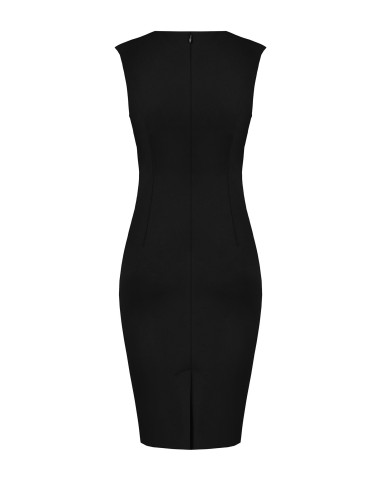 Vestido tubo drapeado em ponto Milano Rinascimento