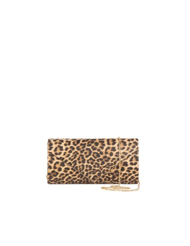 Pochette rígida com glitter, detalhe metálico e alça de corrente Rinascimento