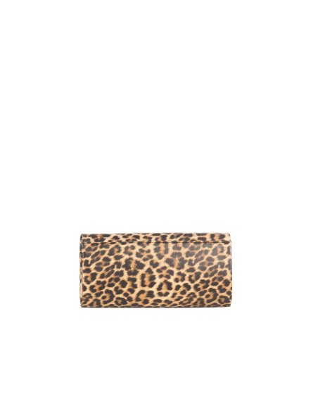 Clutch rígida com glitter, detalhe metálico e alça de corrente Rinascimento