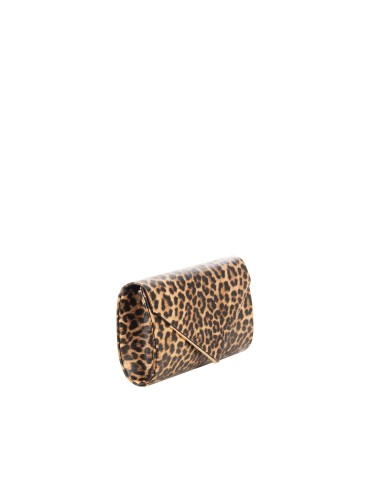 Pochette rígida com glitter, detalhe metálico e alça de corrente Rinascimento