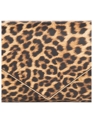 Clutch rígida com glitter, detalhe metálico e alça de corrente Rinascimento