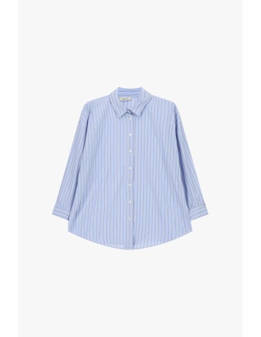 Camisa às riscas com mangas a três quartos Dixie