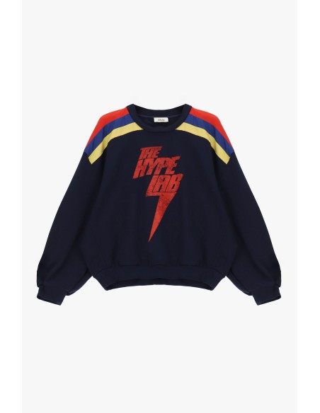Sweatshirt de gola redonda com estampado gráfico e detalhes coloridos Dixie