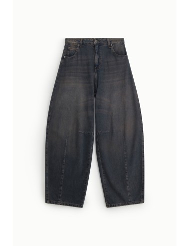 Jeans de corte balão com costuras frontais Dixie