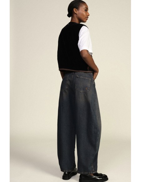 Jeans de corte Balloon com costuras frontais Dixie